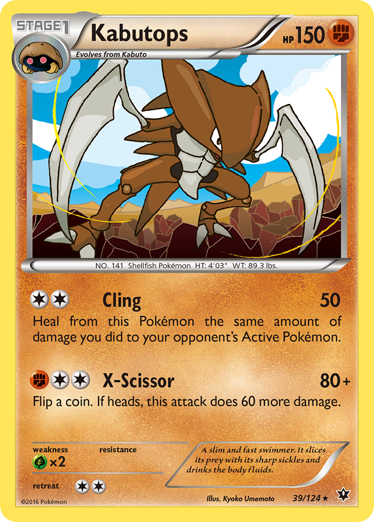 Kabutops (39/124) [XY: Fates Collide] | Good Games Cannington