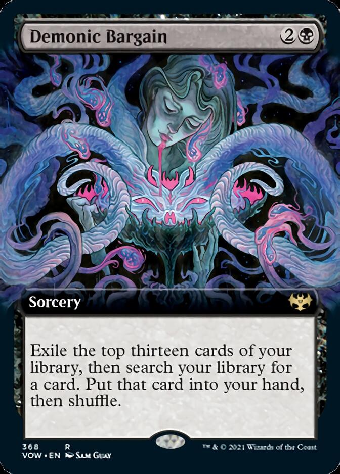 Demonic Bargain (Extended Art) [Innistrad: Crimson Vow] | Good Games Cannington
