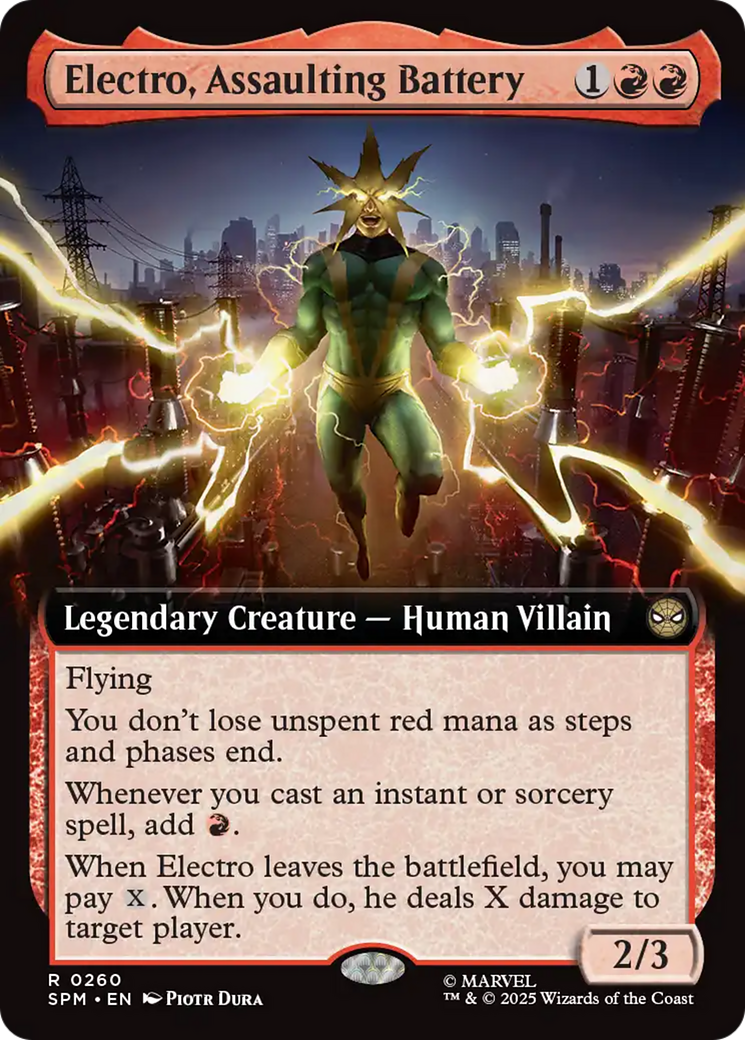 Electro, Assaulting Battery (Extended Art) [Marvel's Spider-Man] | Good Games Cannington