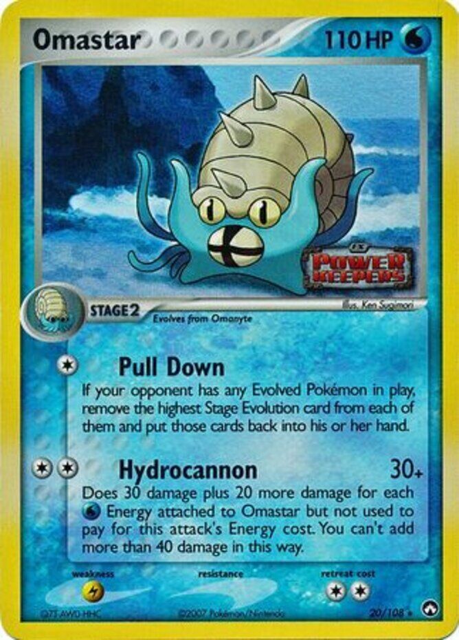 Omastar (20/108) (Stamped) [EX: Power Keepers] | Good Games Cannington