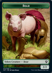 Hydra // Boar Double-Sided Token [Commander 2021 Tokens] | Good Games Cannington