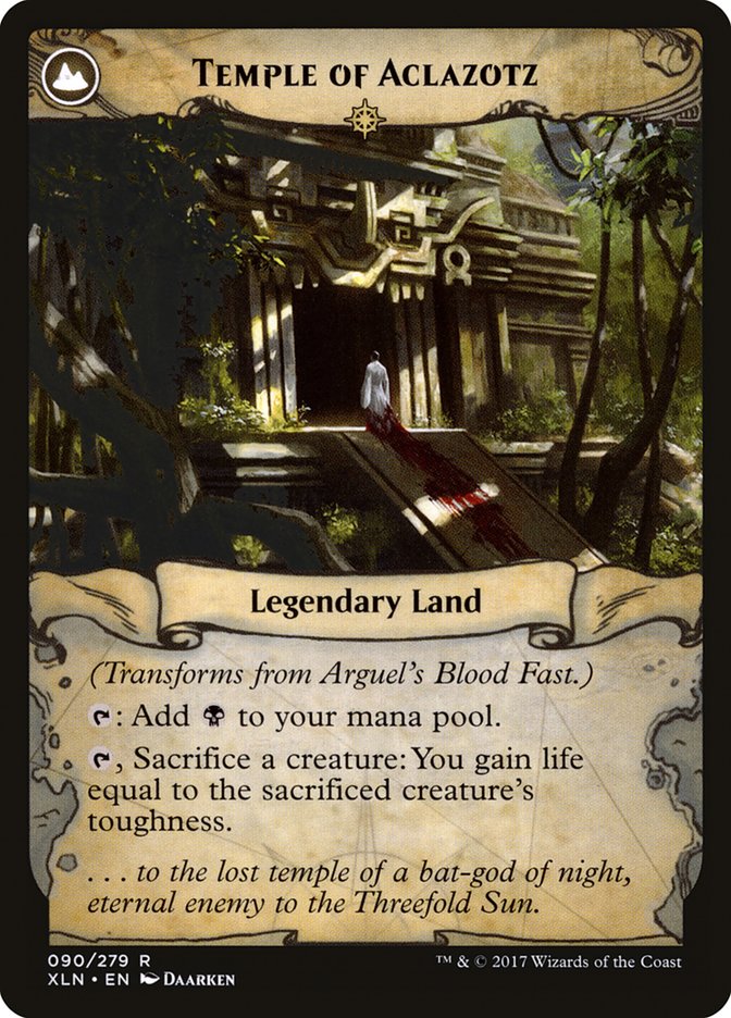 Arguel's Blood Fast // Temple of Aclazotz [Ixalan] | Good Games Cannington