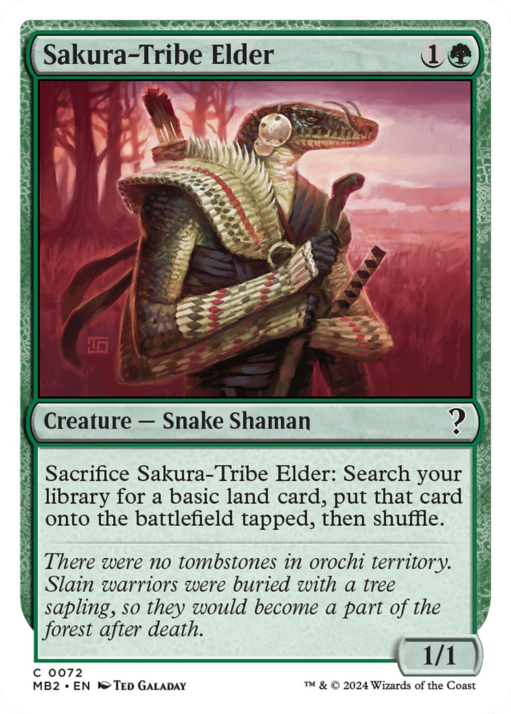 Sakura-Tribe Elder (White Border) [Mystery Booster 2] | Good Games Cannington