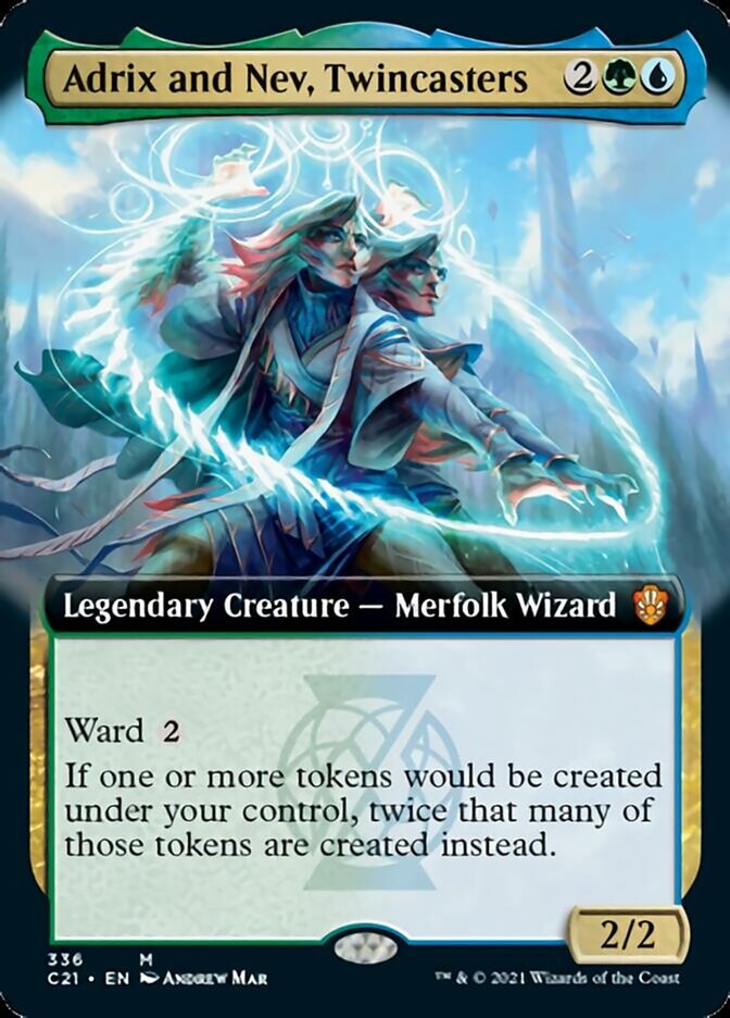 Adrix and Nev, Twincasters (Extended Art) [Commander 2021] | Good Games Cannington