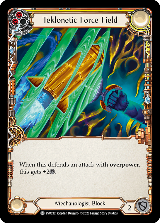 Teklonetic Force Field (Yellow) [EVO232] (Bright Lights)  Rainbow Foil | Good Games Cannington