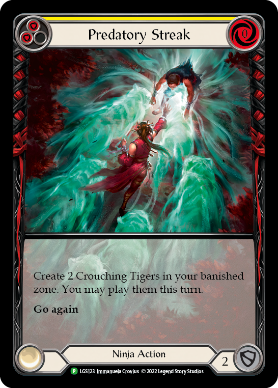 Predatory Streak (Yellow) [LGS123] (Promo)  Rainbow Foil | Good Games Cannington