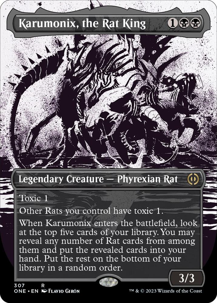 Karumonix, the Rat King 307 (Phyrexia: All Will Be One)  - Borderless | Good Games Cannington