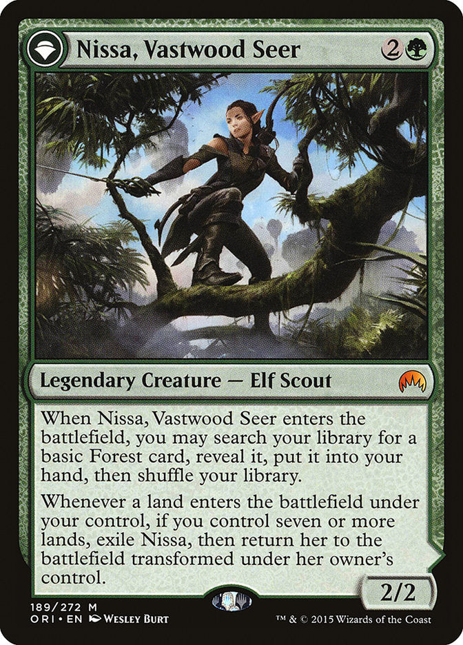 Nissa, Vastwood Seer // Nissa, Sage Animist [Magic Origins] | Good Games Cannington