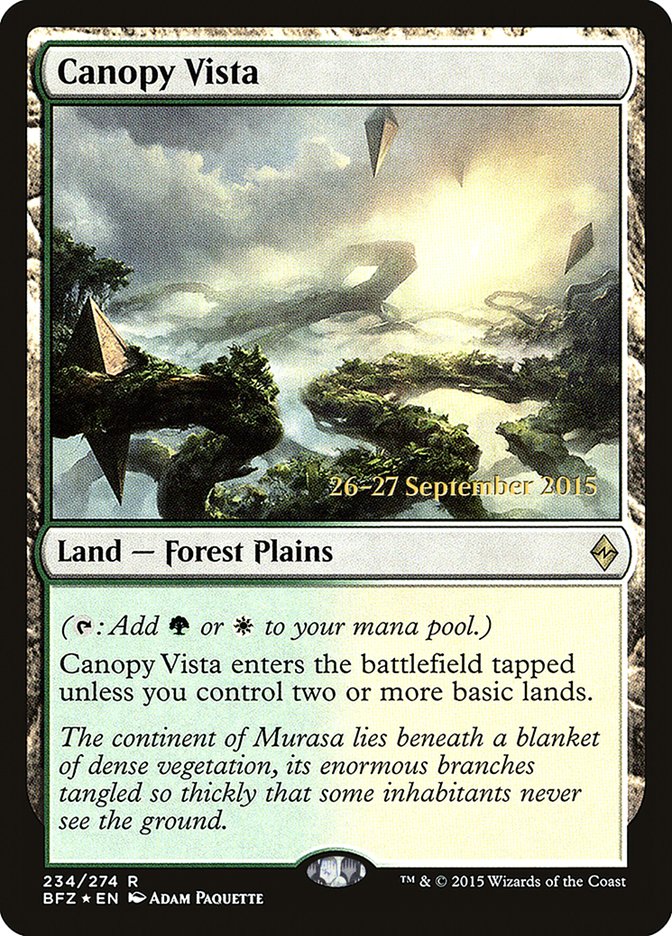 Canopy Vista [Battle for Zendikar Prerelease Promos] | Good Games Cannington