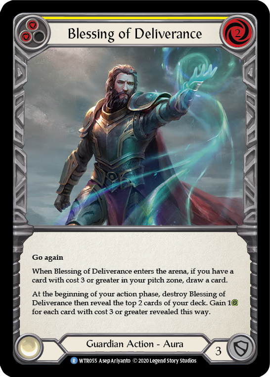 Blessing of Deliverance (Yellow) [U-WTR055] (Welcome to Rathe Unlimited)  Unlimited Rainbow Foil | Good Games Cannington
