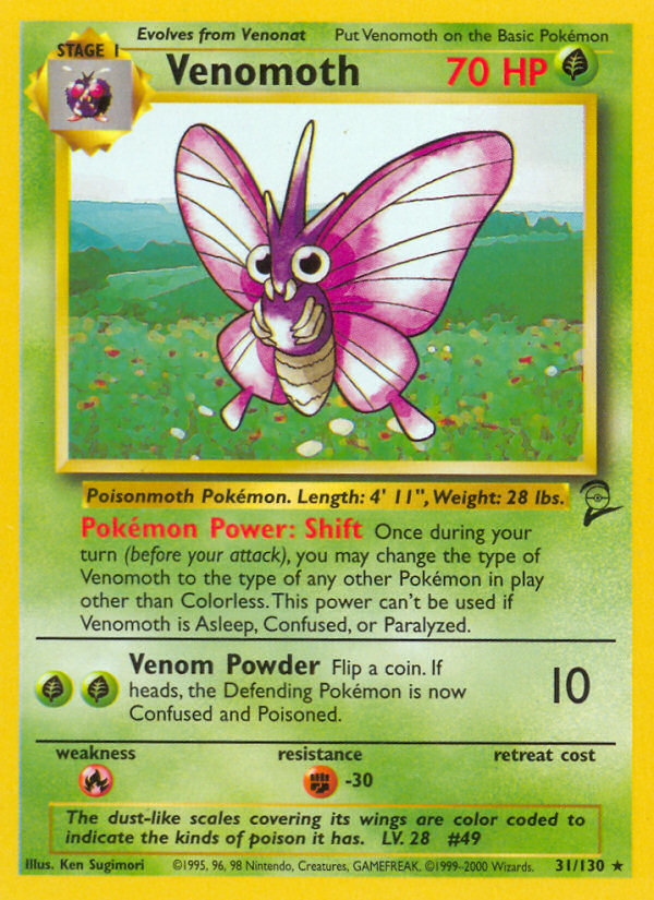 Venomoth (31/130) [Base Set 2] | Good Games Cannington