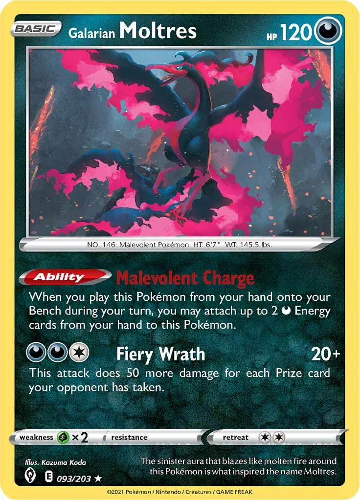 Galarian Moltres (093/203) [Sword & Shield: Evolving Skies] | Good Games Cannington