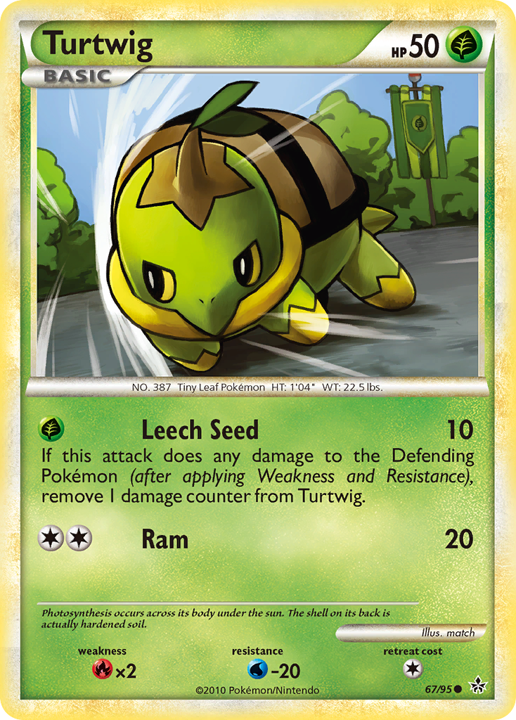 Turtwig (67/95) [HeartGold & SoulSilver: Unleashed] | Good Games Cannington
