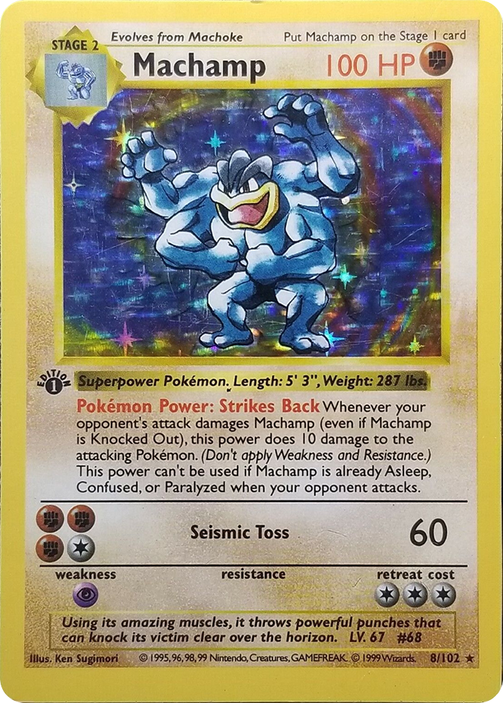 Machamp (8/102) (Shadowless) [Base Set 1st Edition] | Good Games Cannington