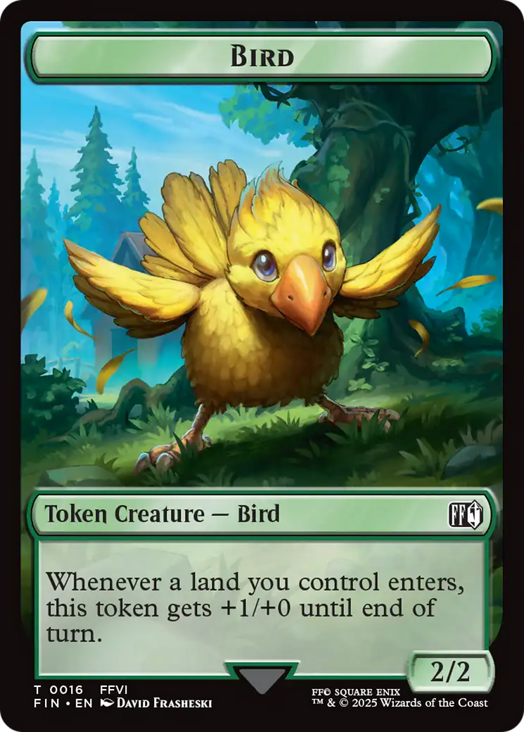 Bird (0016) // Wizard (0014) Double-Sided Token [FINAL FANTASY Tokens] | Good Games Cannington