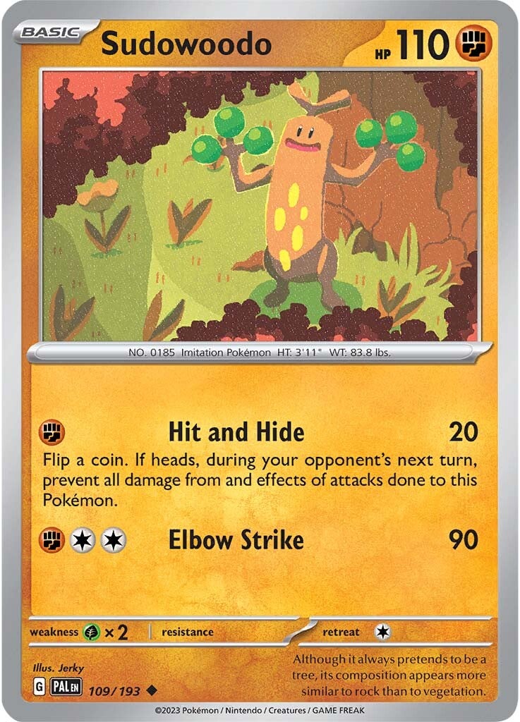 Sudowoodo (109/193) [Scarlet & Violet: Paldea Evolved] | Good Games Cannington
