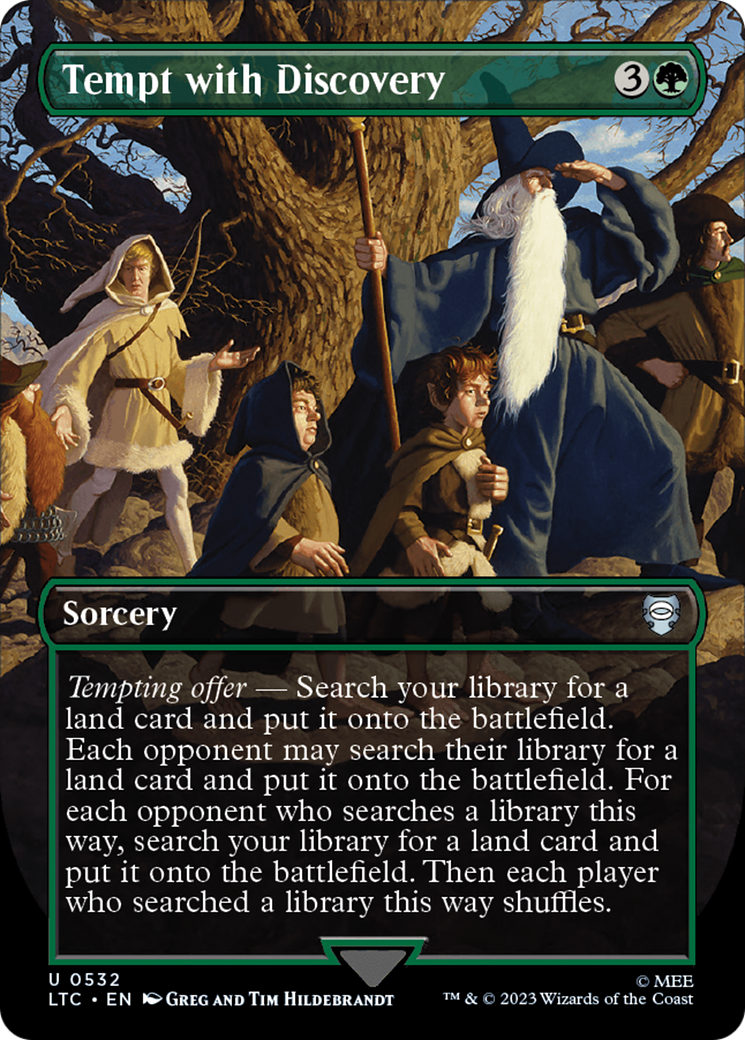 Tempt with Discovery (Borderless) [The Lord of the Rings: Tales of Middle-Earth Commander] | Good Games Cannington