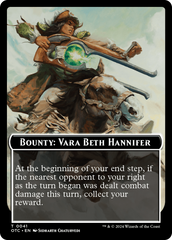 Bounty: Vara Beth Hannifer // Bounty Rules Double-Sided Token [Outlaws of Thunder Junction Commander Tokens] | Good Games Cannington