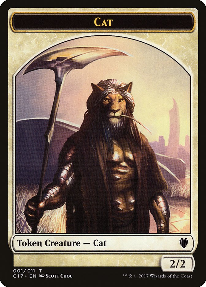Rat // Cat Double-Sided Token [Commander 2017 Tokens] | Good Games Cannington
