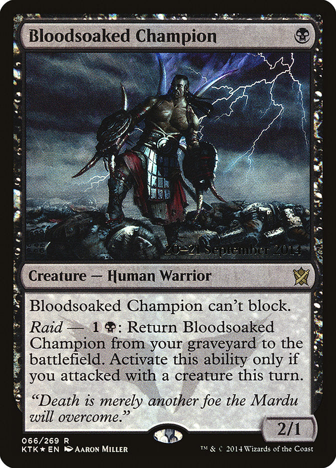 Bloodsoaked Champion [Khans of Tarkir Prerelease Promos] | Good Games Cannington