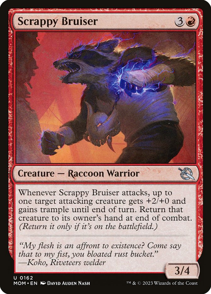Scrappy Bruiser 162 (March of the Machine)  - Foil | Good Games Cannington
