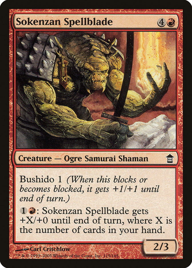 Sokenzan Spellblade [Saviors of Kamigawa] | Good Games Cannington