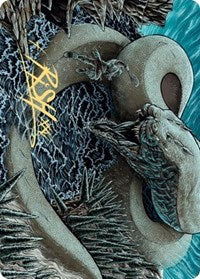 Koma, Cosmos Serpent 2 Art Card (Gold-Stamped Signature) [Kaldheim Art Series] | Good Games Cannington