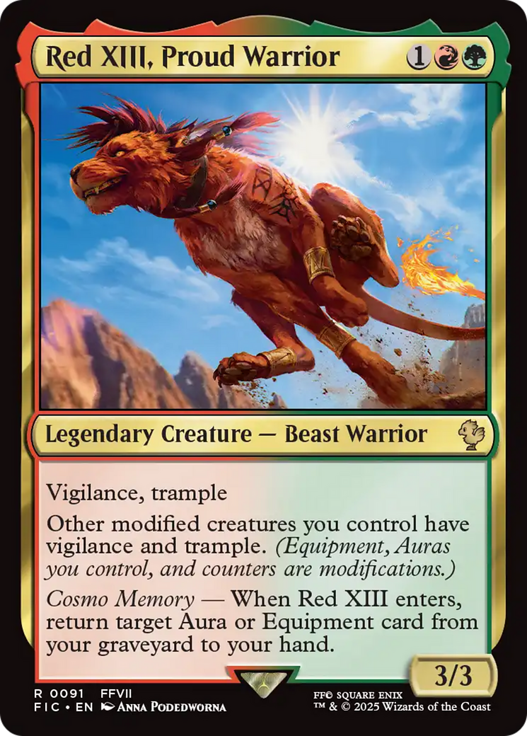 Red XIII, Proud Warrior [FINAL FANTASY Commander] | Good Games Cannington