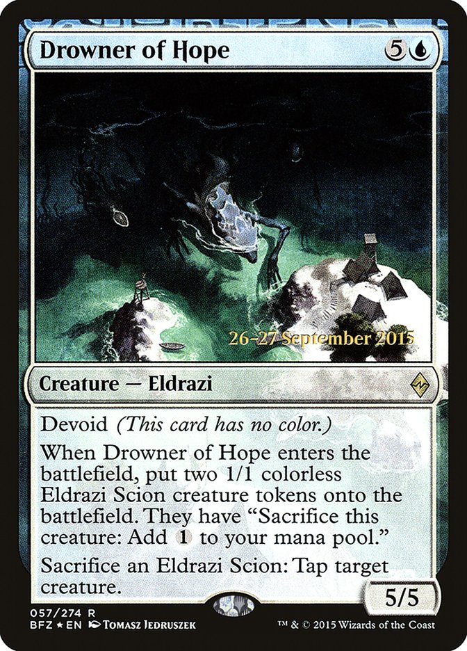 Drowner of Hope [Battle for Zendikar Prerelease Promos] | Good Games Cannington