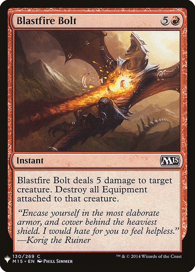 Blastfire Bolt [Mystery Booster] | Good Games Cannington