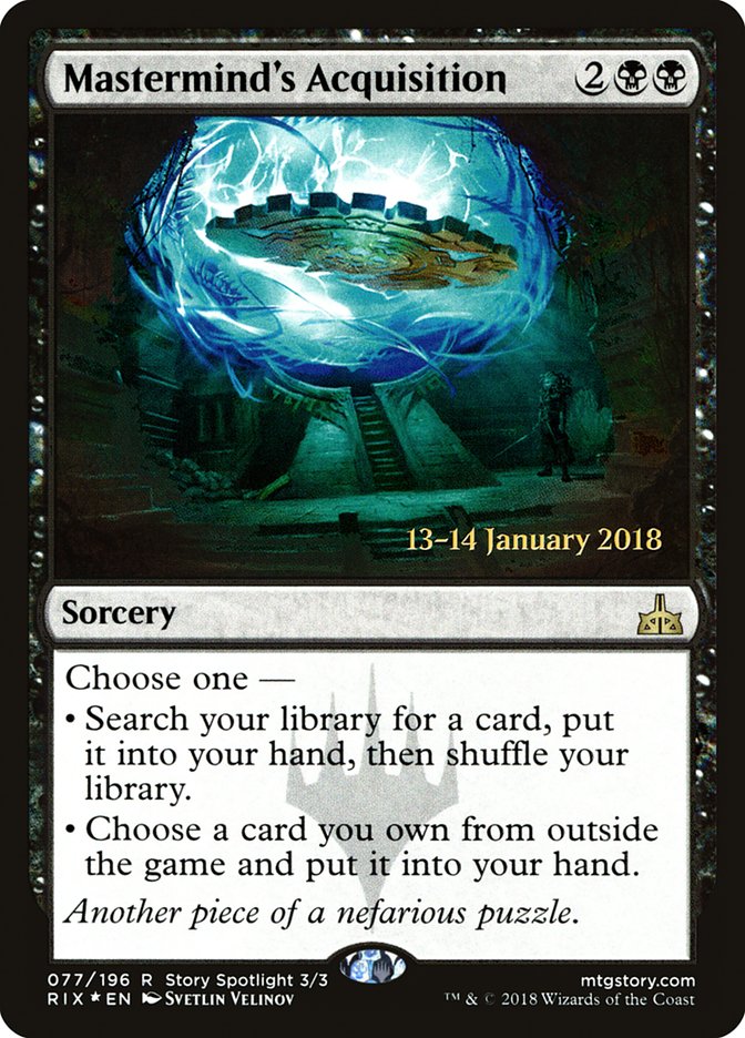 Mastermind's Acquisition [Rivals of Ixalan Prerelease Promos] | Good Games Cannington