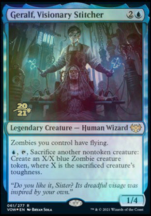 Geralf, Visionary Stitcher [Innistrad: Crimson Vow Prerelease Promos] | Good Games Cannington