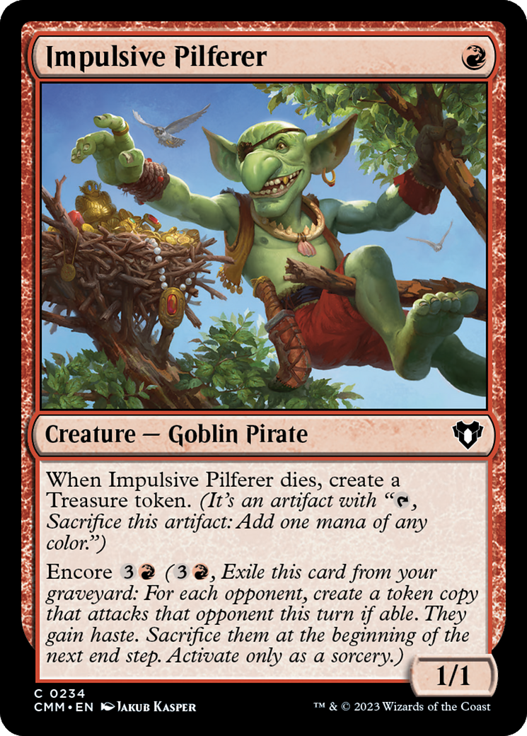 Impulsive Pilferer [Commander Masters] | Good Games Cannington