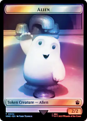 Alien // Alien Warrior Double-Sided Token (Surge Foil) [Doctor Who Tokens] | Good Games Cannington