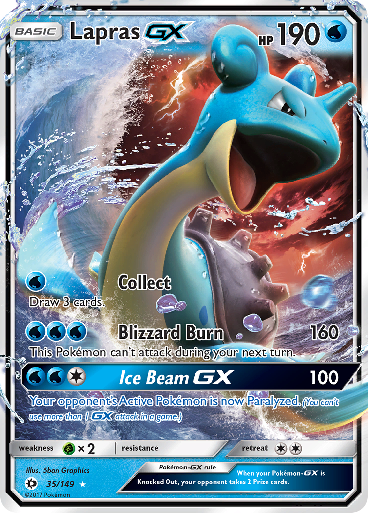 Lapras GX (35/149) [Sun & Moon: Base Set] | Good Games Cannington