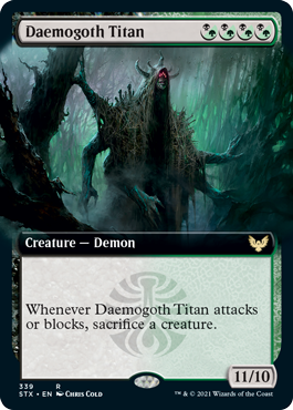 Daemogoth Titan (Extended Art) [Strixhaven: School of Mages] | Good Games Cannington