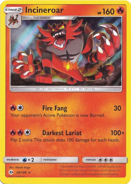 Incineroar (26/149) (Water Web Holo) [Sun & Moon: Base Set] | Good Games Cannington