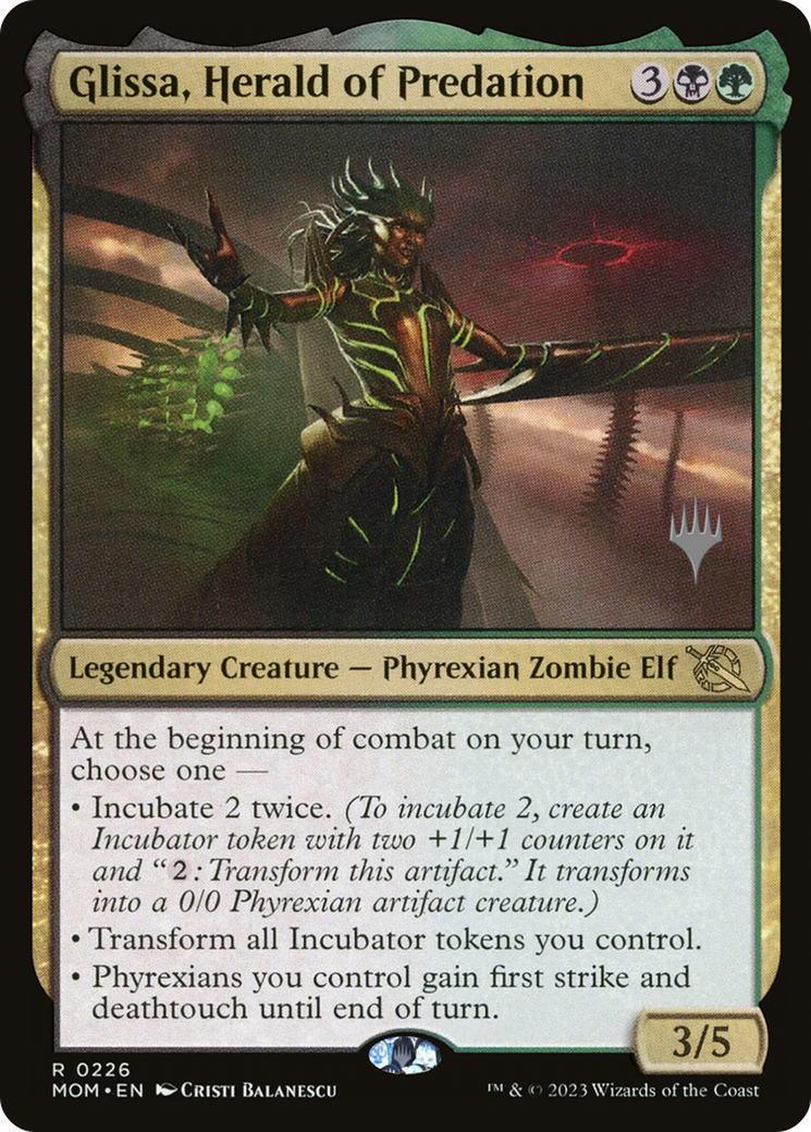 Glissa, Herald of Predation (Promo Pack) [March of the Machine Promos] | Good Games Cannington