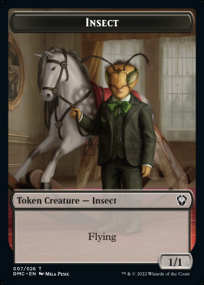Phyrexian // Insect Double-Sided Token [Dominaria United Tokens] | Good Games Cannington