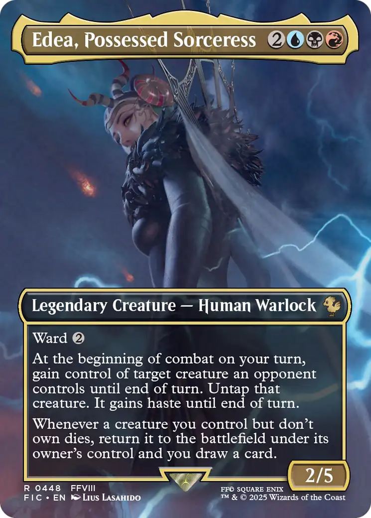 Edea, Possessed Sorceress (Borderless) [FINAL FANTASY Commander] | Good Games Cannington