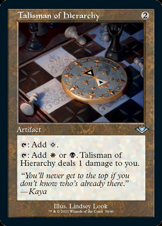 Talisman of Hierarchy (Retro Foil Etched) [Modern Horizons] | Good Games Cannington