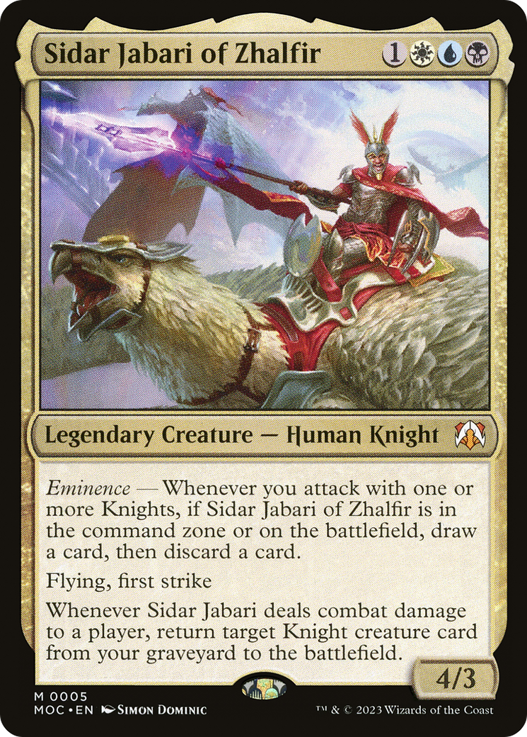 Sidar Jabari of Zhalfir [March of the Machine Commander] | Good Games Cannington