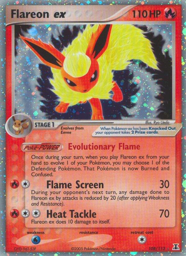 Flareon ex 108/113 (Delta Species)  - Holofoil | Good Games Cannington