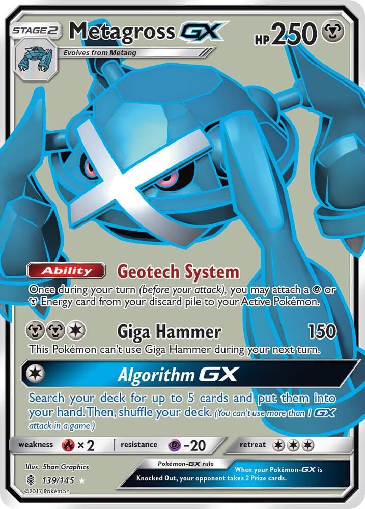 Metagross GX 139/145 (SM - Guardians Rising)  - Holofoil | Good Games Cannington