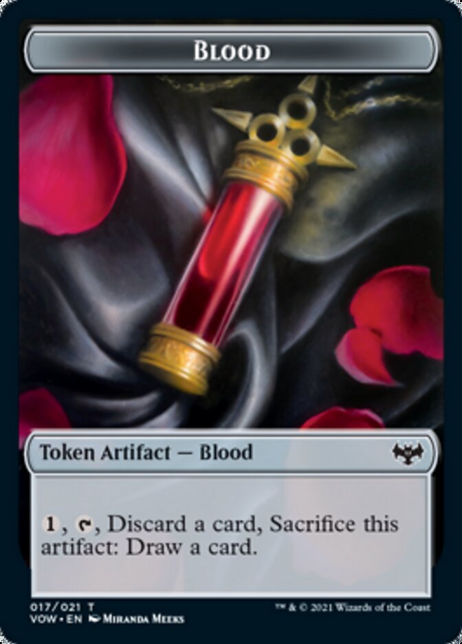 Blood // Bat Double-Sided Token [Innistrad: Crimson Vow Commander Tokens] | Good Games Cannington