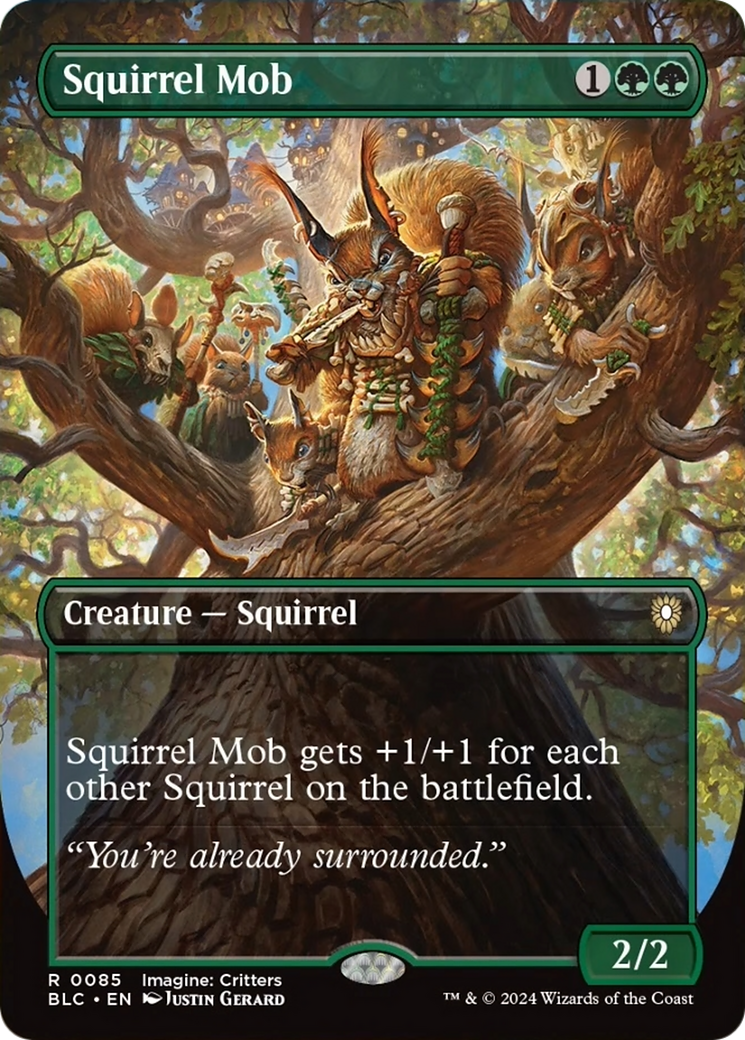 Squirrel Mob (Borderless) [Bloomburrow Commander] | Good Games Cannington