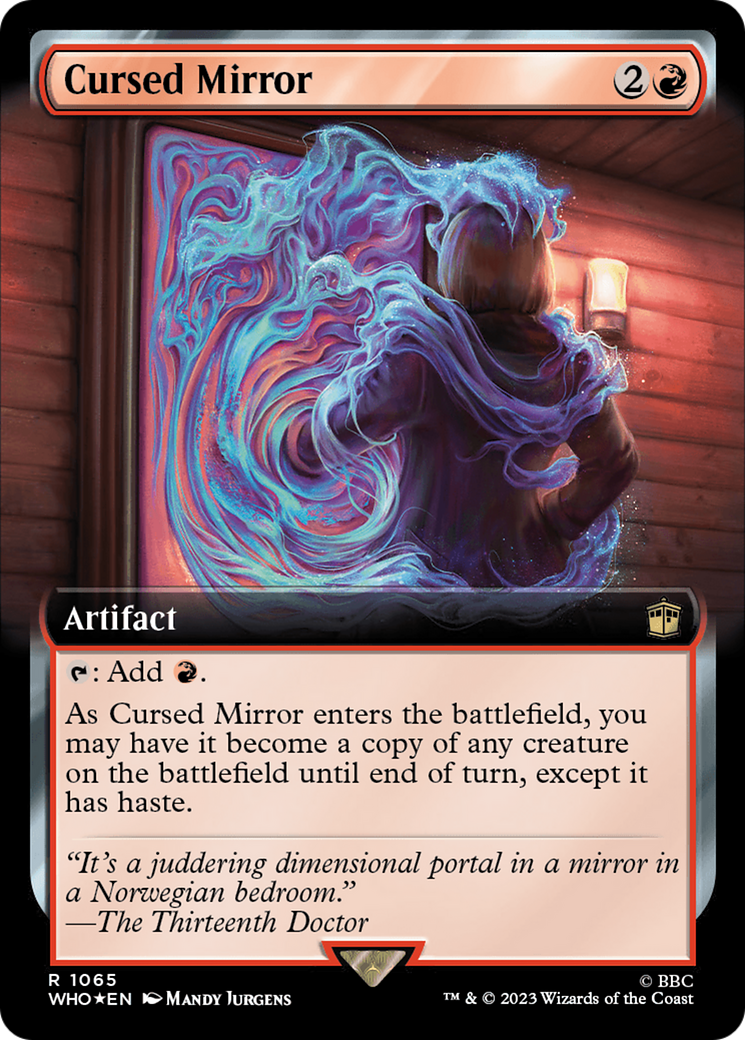 Cursed Mirror (Extended Art) (Surge Foil) [Doctor Who] | Good Games Cannington