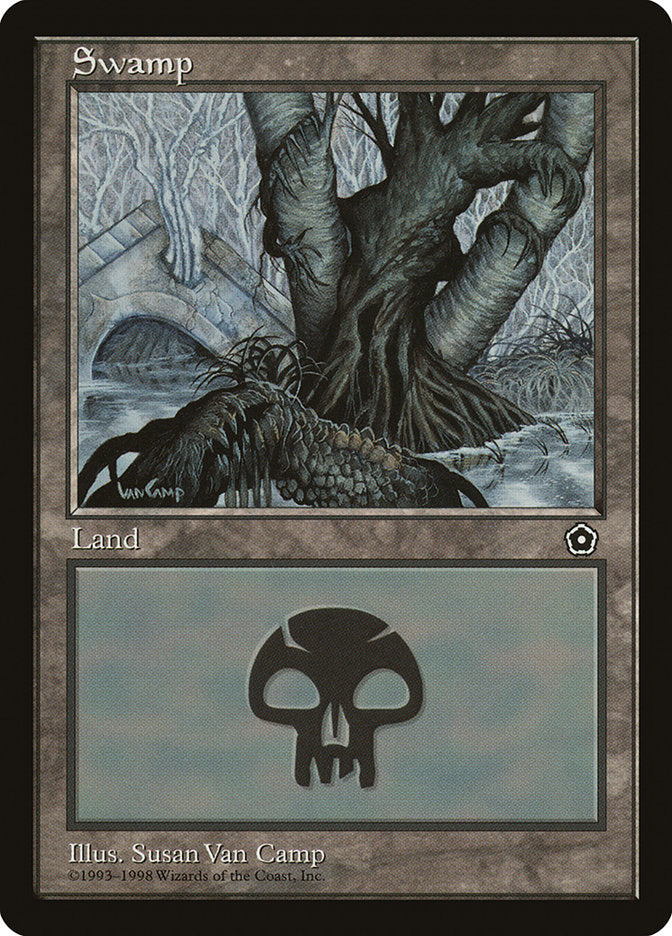 Swamp (White Signature on Left) [Portal Second Age] | Good Games Cannington