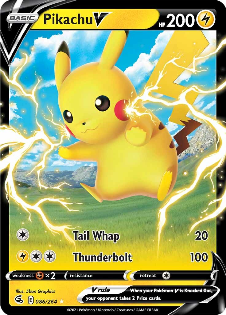 Pikachu V (086/264) [Sword & Shield: Fusion Strike] | Good Games Cannington