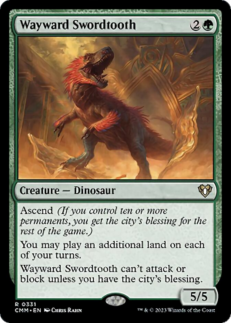 Wayward Swordtooth [Commander Masters] | Good Games Cannington